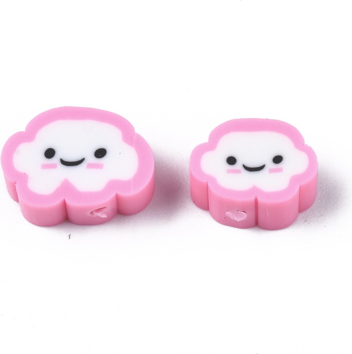 Pop | KATSUKI Polymeer Fimo kralen WOLK pink ROZE CLOUD 100 stuks mix (10-11mm) POP0235